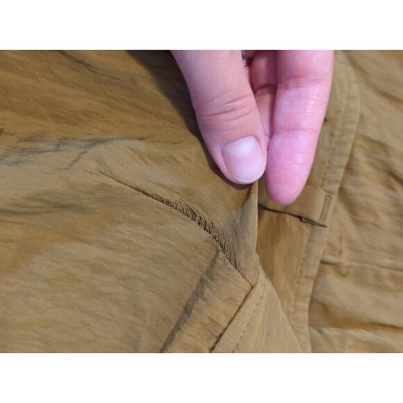 RTR Madewell Green Wide Leg High Rise Pleated Drapey Loose Cargo Pants Size 12 - Picture 12 of 13